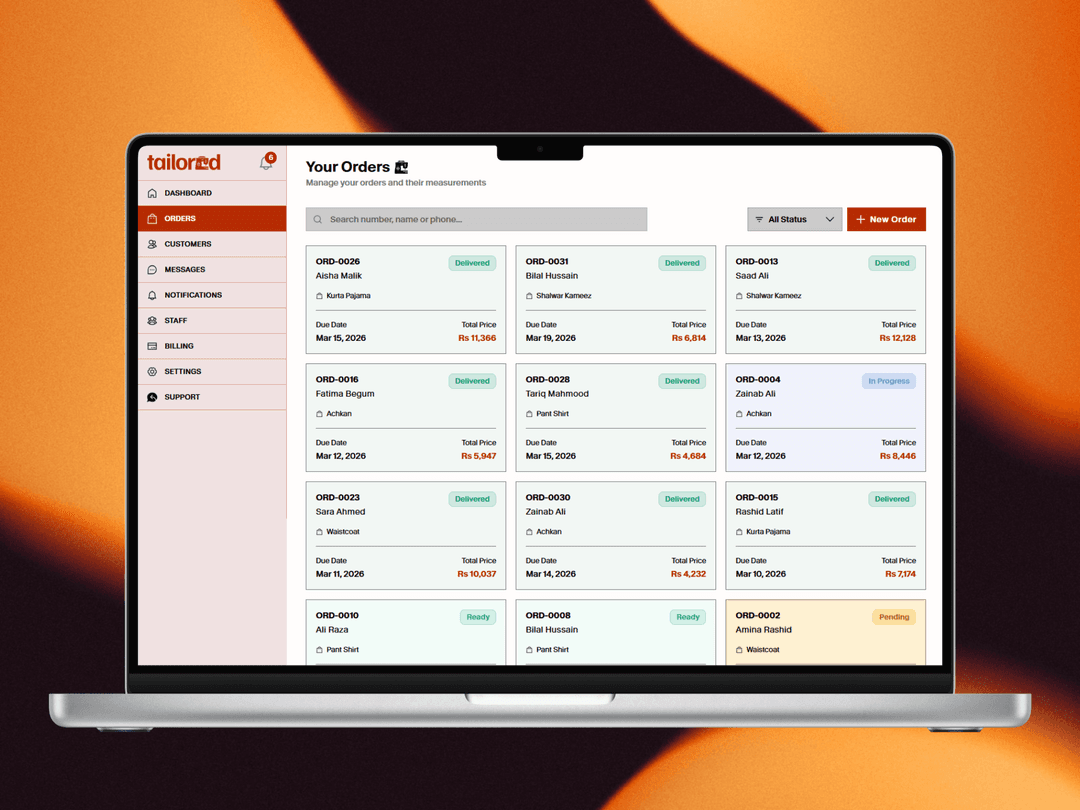 One place for customers, orders, and status